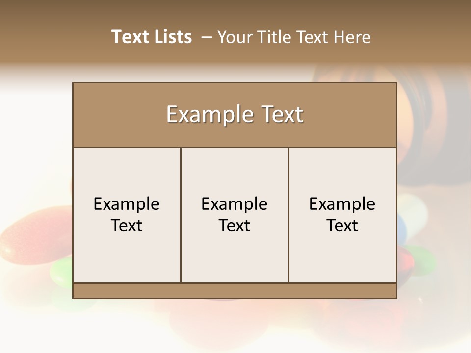 Pills Spilling Out Of Pill Bottle PowerPoint Template