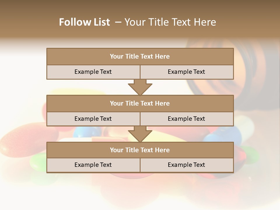 Pills Spilling Out Of Pill Bottle PowerPoint Template