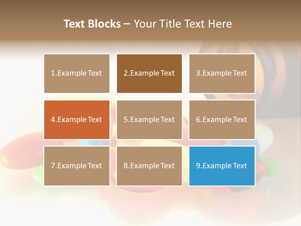 Pills Spilling Out Of Pill Bottle PowerPoint Template