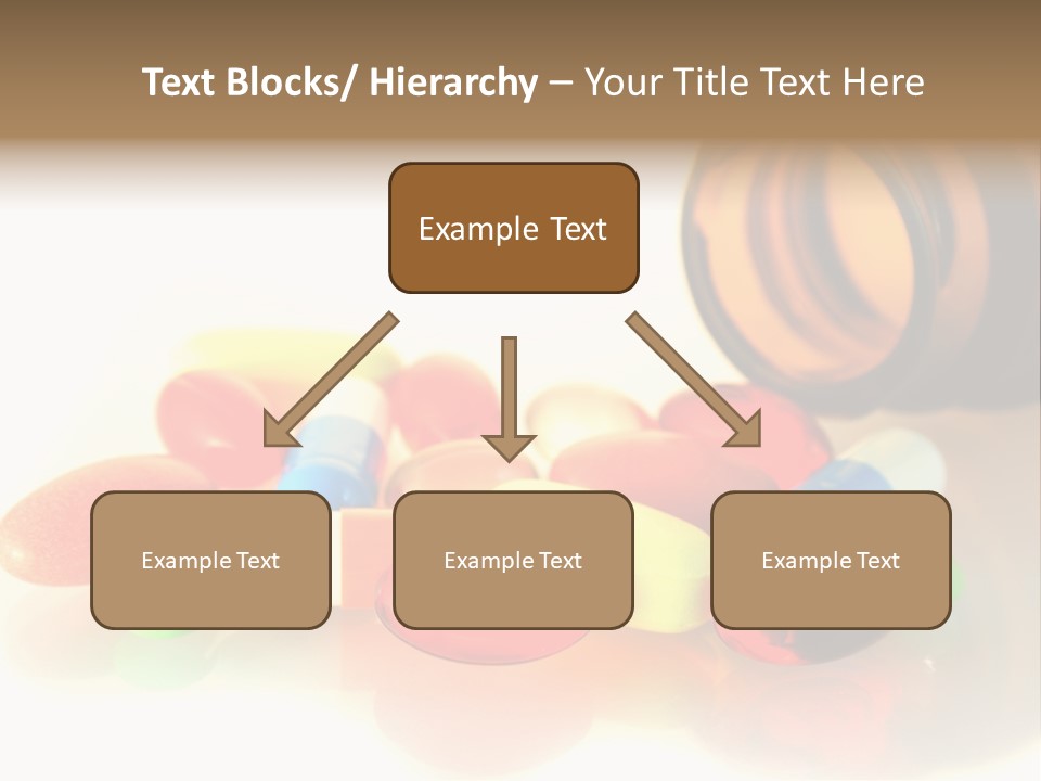 Pills Spilling Out Of Pill Bottle PowerPoint Template