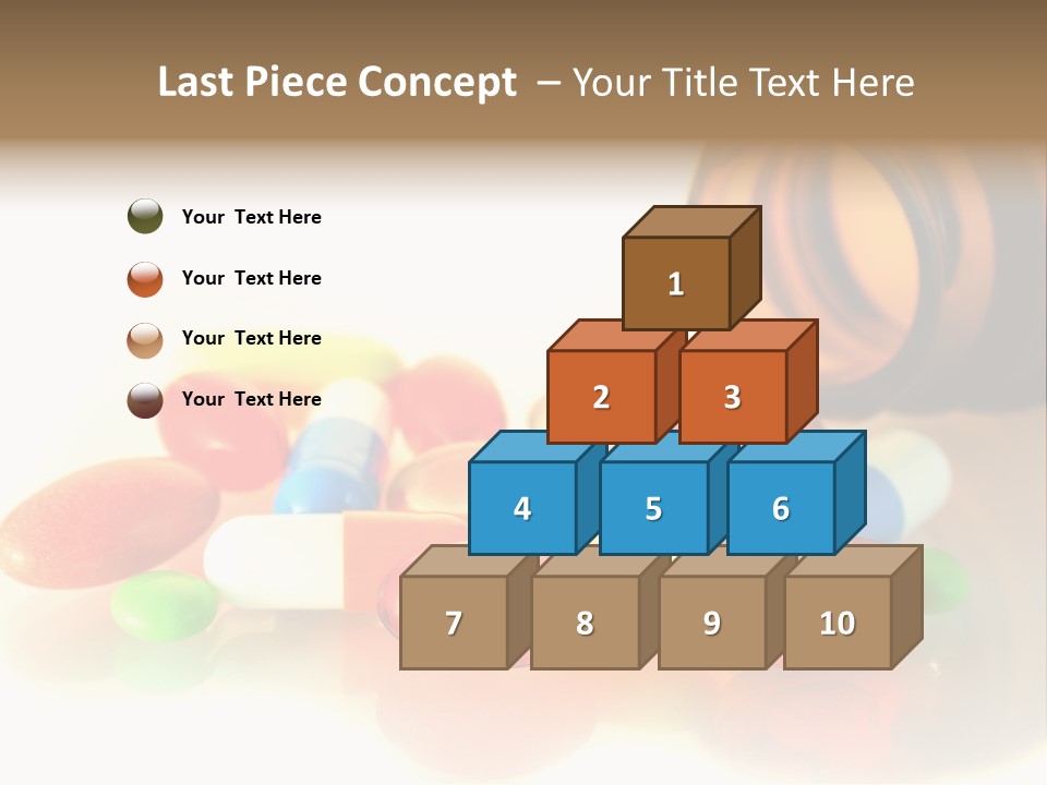 Pills Spilling Out Of Pill Bottle PowerPoint Template