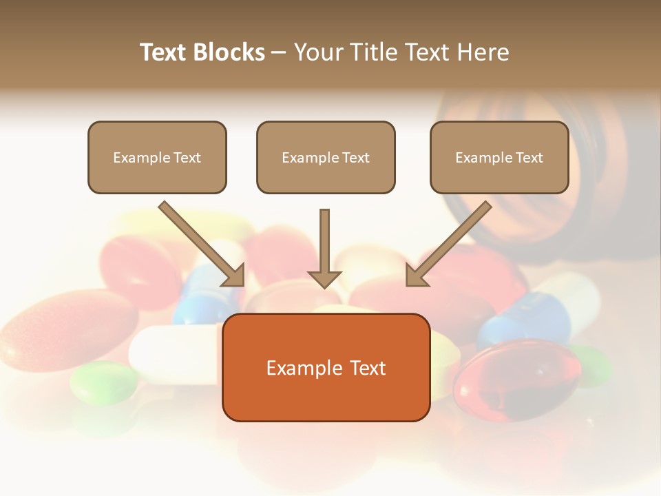 Pills Spilling Out Of Pill Bottle PowerPoint Template