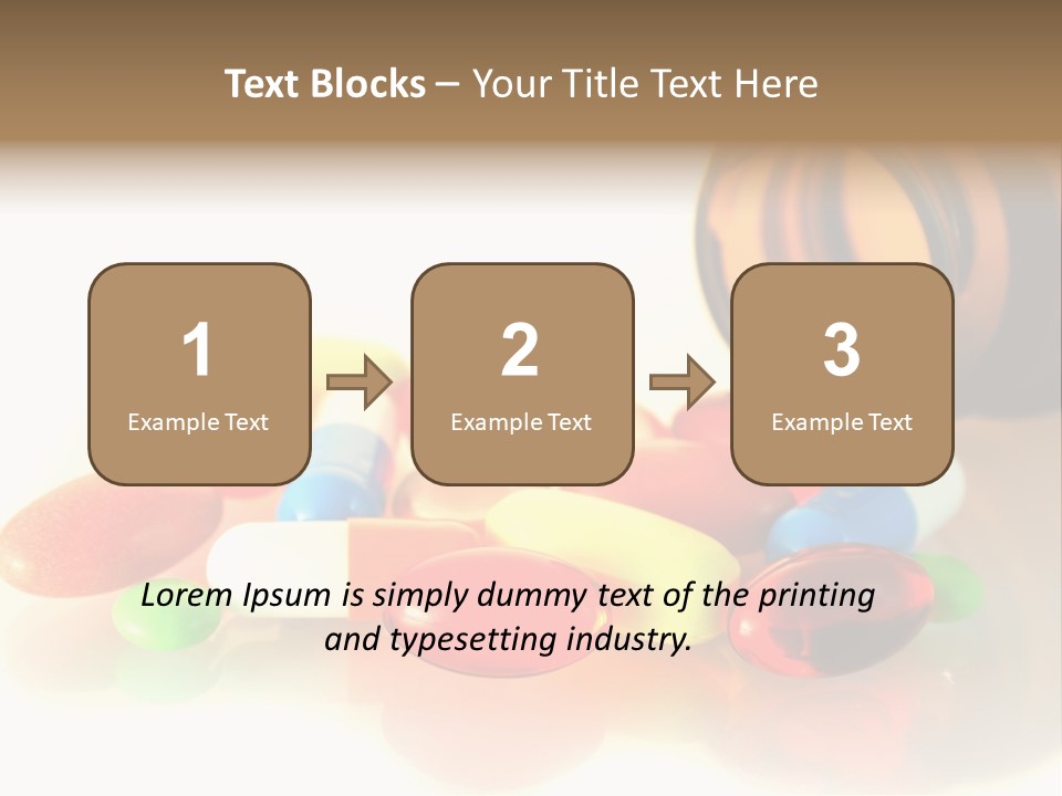 Pills Spilling Out Of Pill Bottle PowerPoint Template
