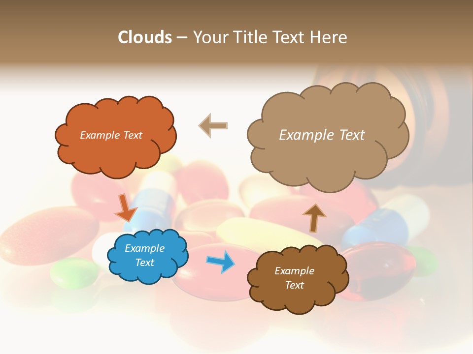 Pills Spilling Out Of Pill Bottle PowerPoint Template