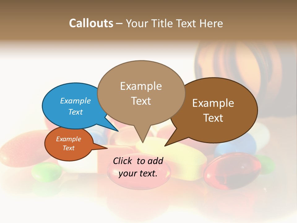 Pills Spilling Out Of Pill Bottle PowerPoint Template