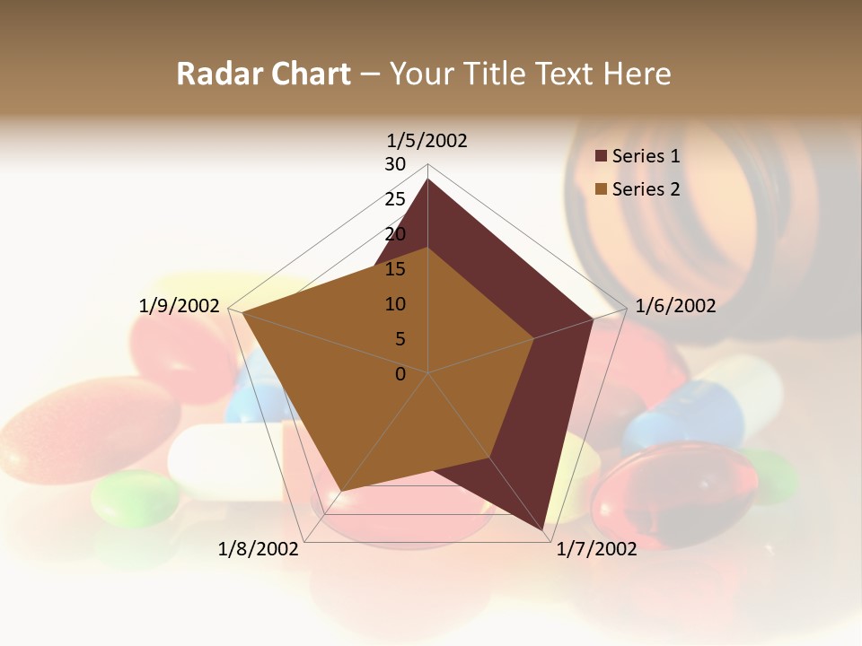 Pills Spilling Out Of Pill Bottle PowerPoint Template