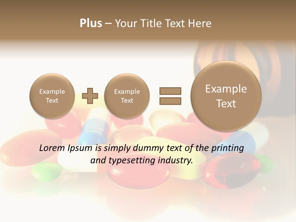 Pills Spilling Out Of Pill Bottle PowerPoint Template