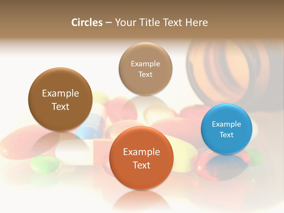 Pills Spilling Out Of Pill Bottle PowerPoint Template