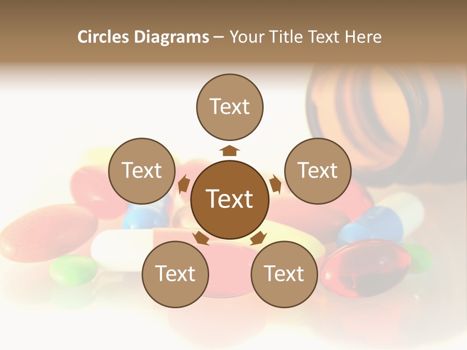 Pills Spilling Out Of Pill Bottle PowerPoint Template