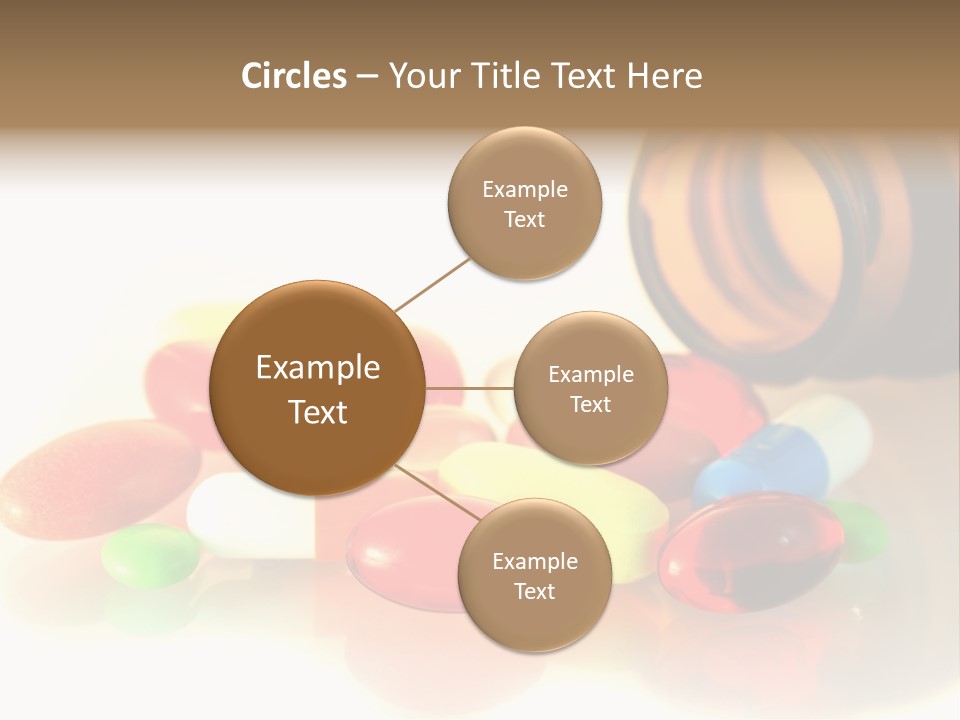 Pills Spilling Out Of Pill Bottle PowerPoint Template