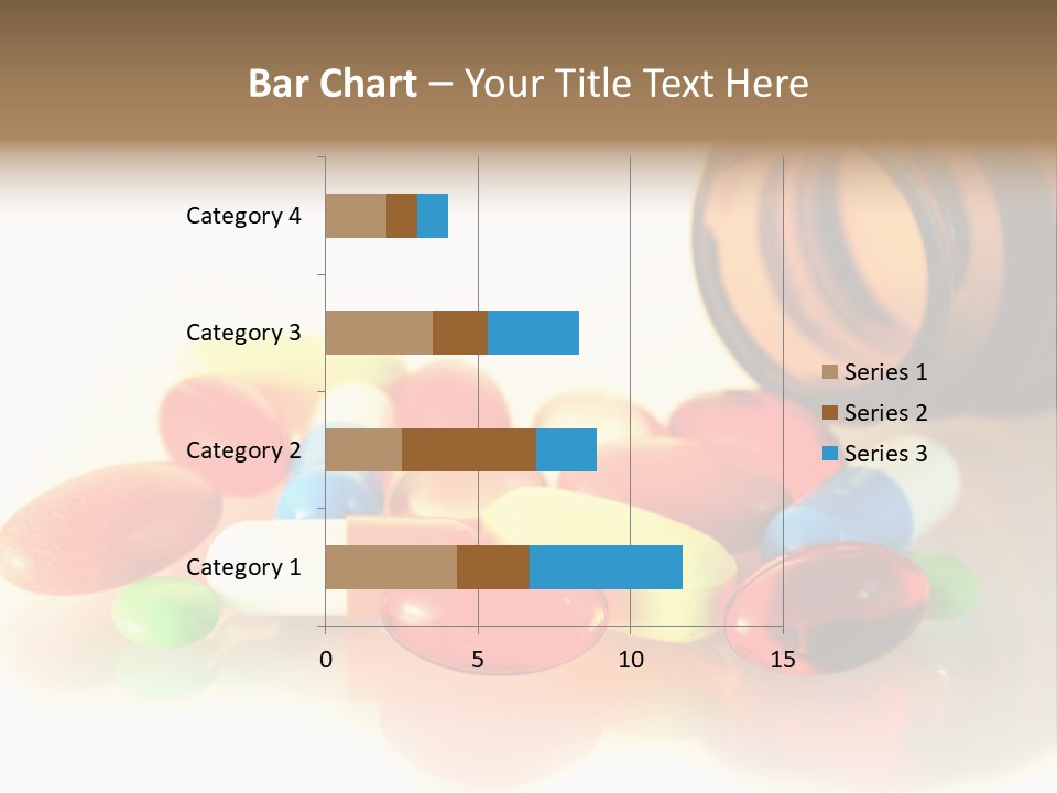 Pills Spilling Out Of Pill Bottle PowerPoint Template
