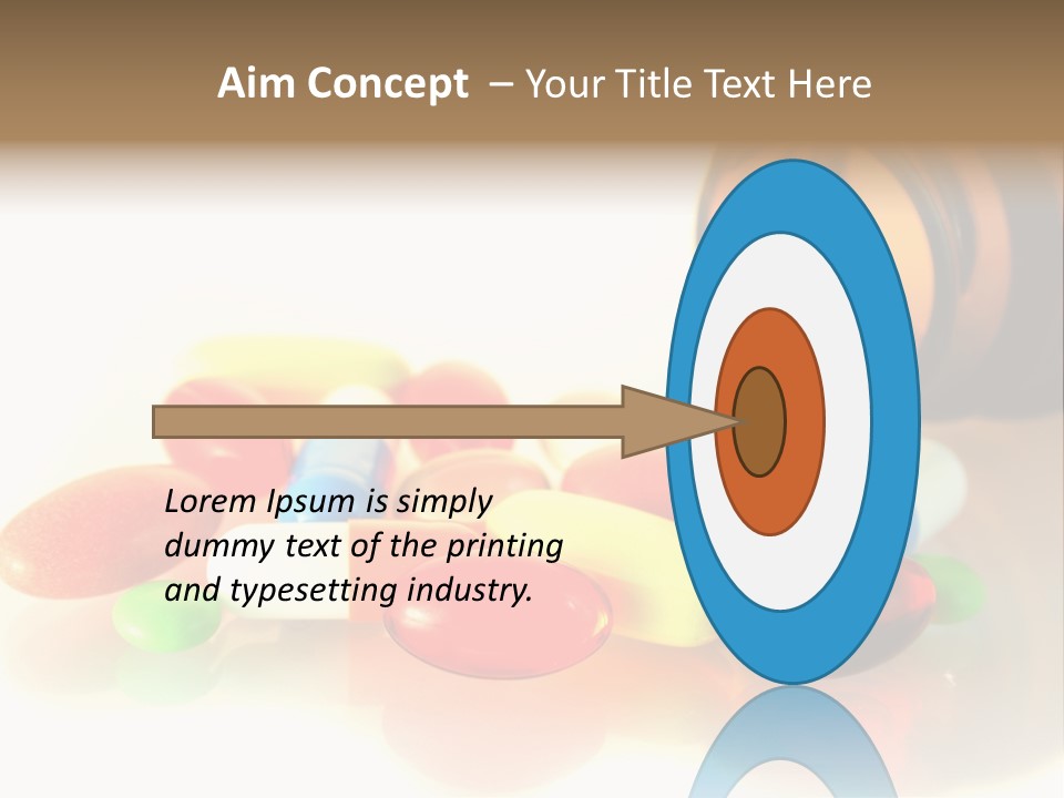 Pills Spilling Out Of Pill Bottle PowerPoint Template