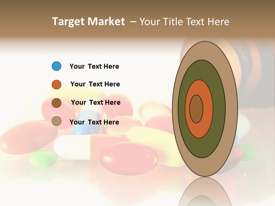Pills Spilling Out Of Pill Bottle PowerPoint Template