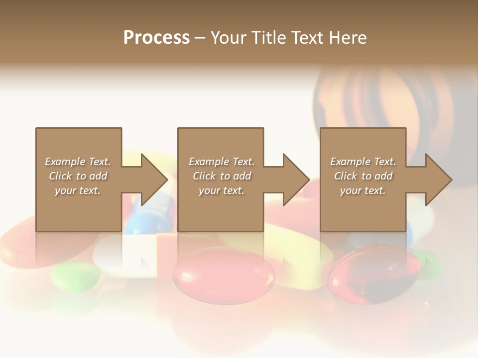 Pills Spilling Out Of Pill Bottle PowerPoint Template