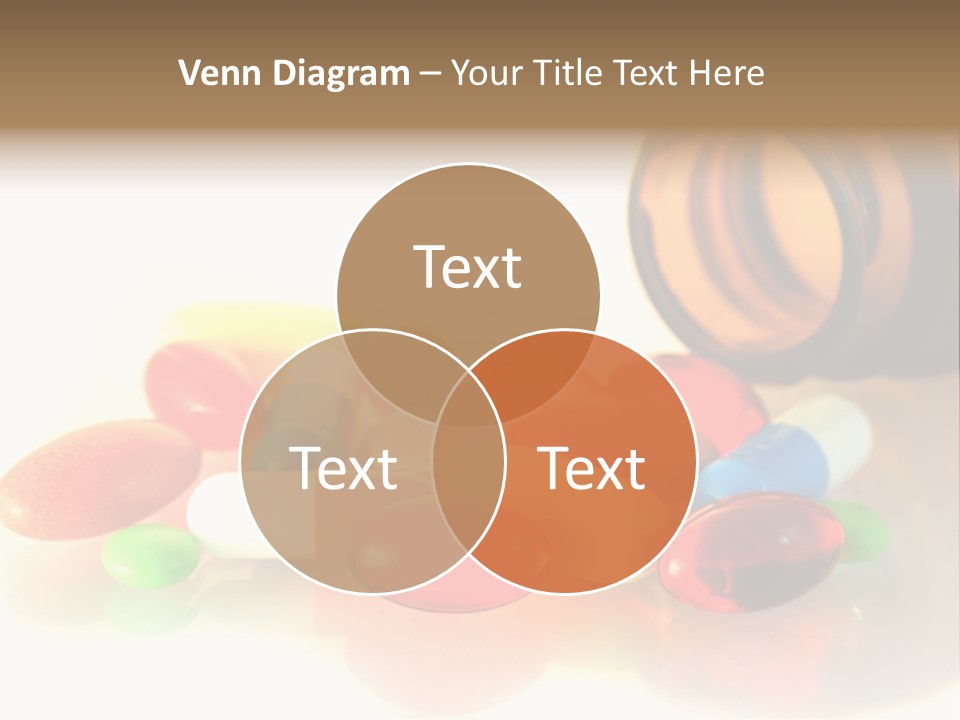 Pills Spilling Out Of Pill Bottle PowerPoint Template