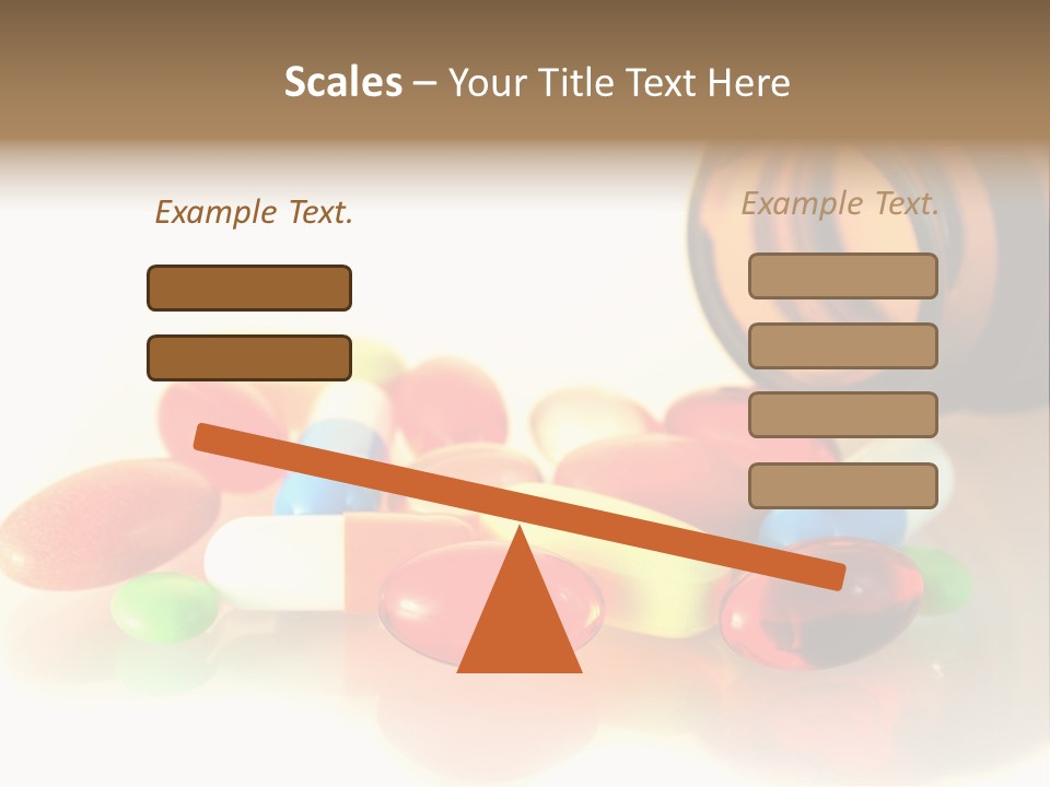 Pills Spilling Out Of Pill Bottle PowerPoint Template