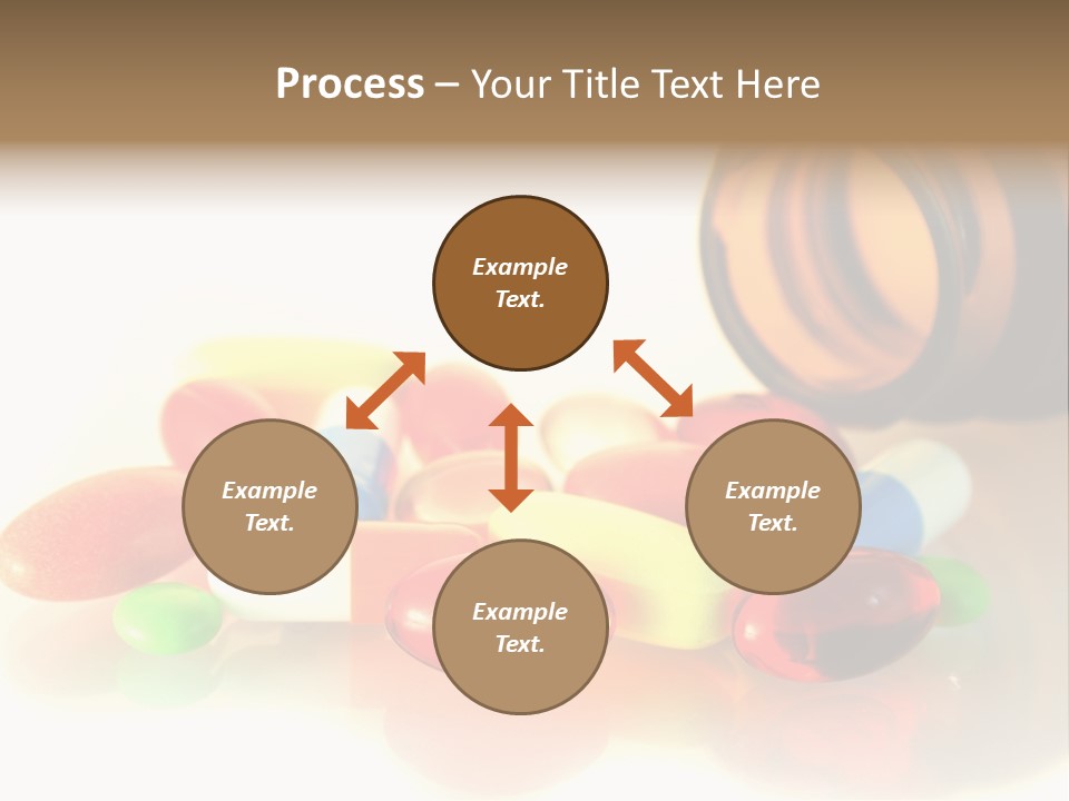 Pills Spilling Out Of Pill Bottle PowerPoint Template