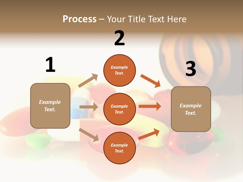 Pills Spilling Out Of Pill Bottle PowerPoint Template