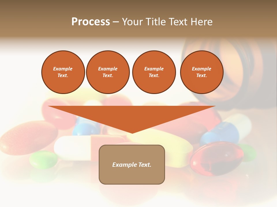 Pills Spilling Out Of Pill Bottle PowerPoint Template