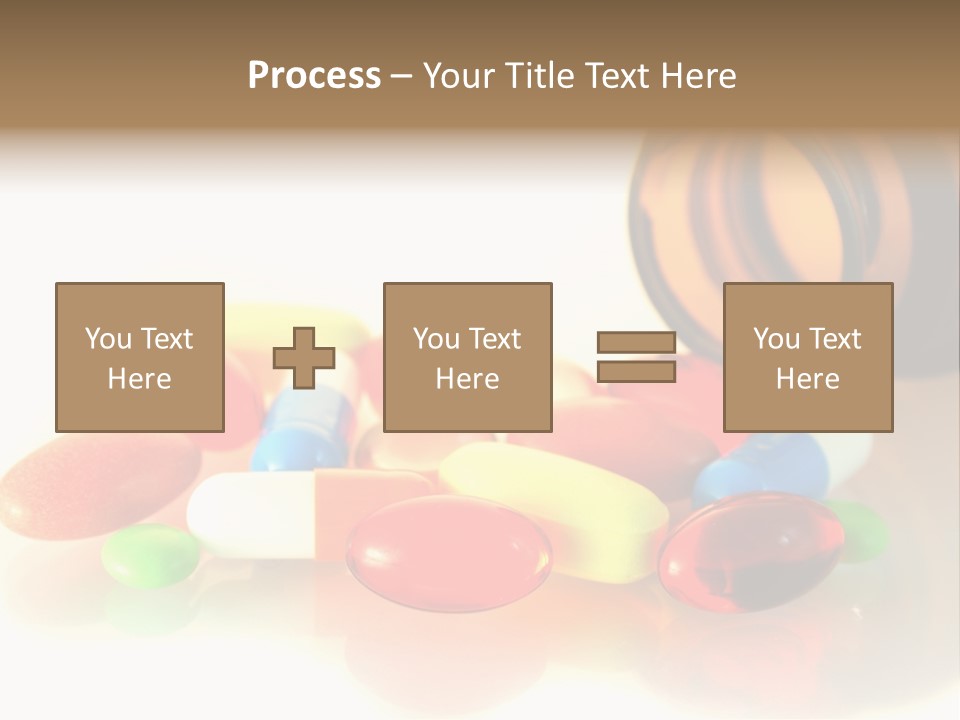 Pills Spilling Out Of Pill Bottle PowerPoint Template