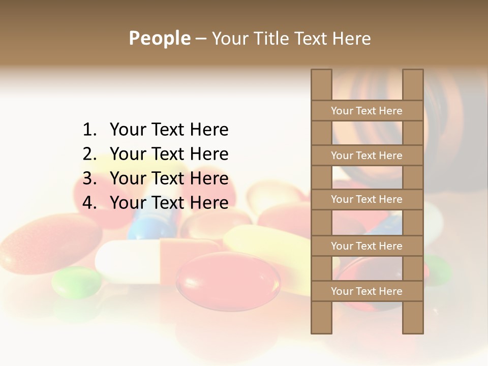 Pills Spilling Out Of Pill Bottle PowerPoint Template