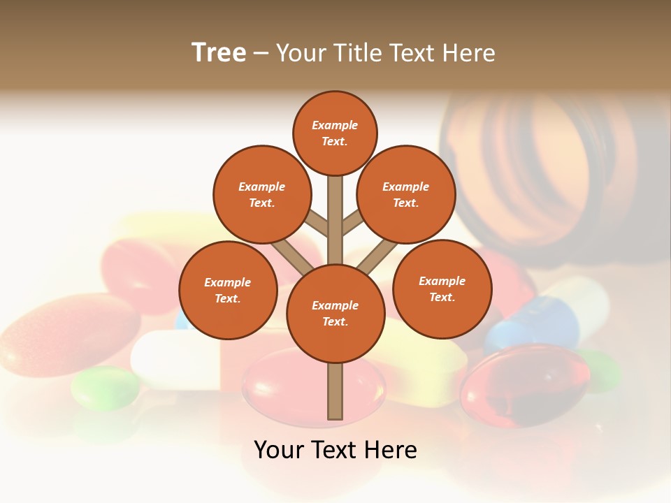 Pills Spilling Out Of Pill Bottle PowerPoint Template