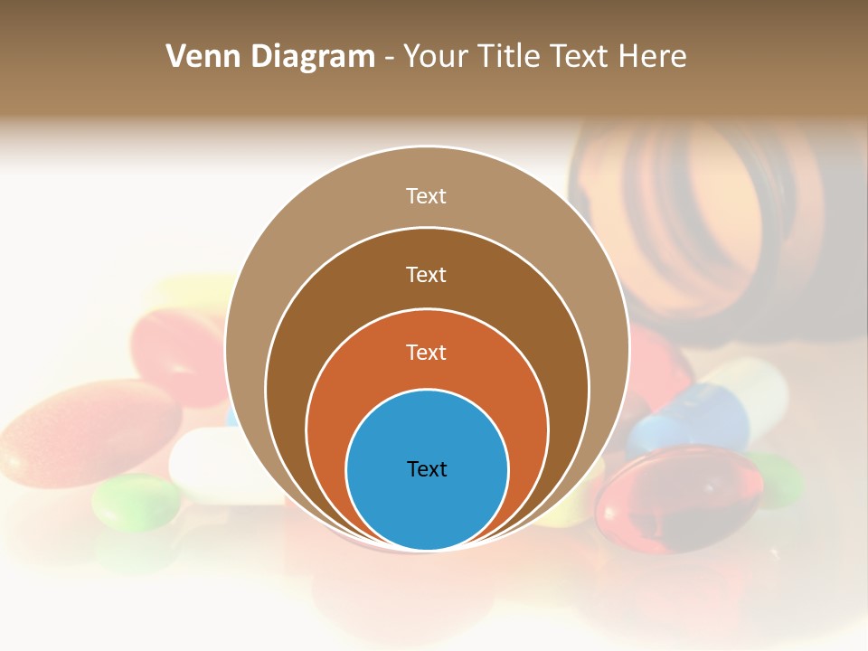 Pills Spilling Out Of Pill Bottle PowerPoint Template