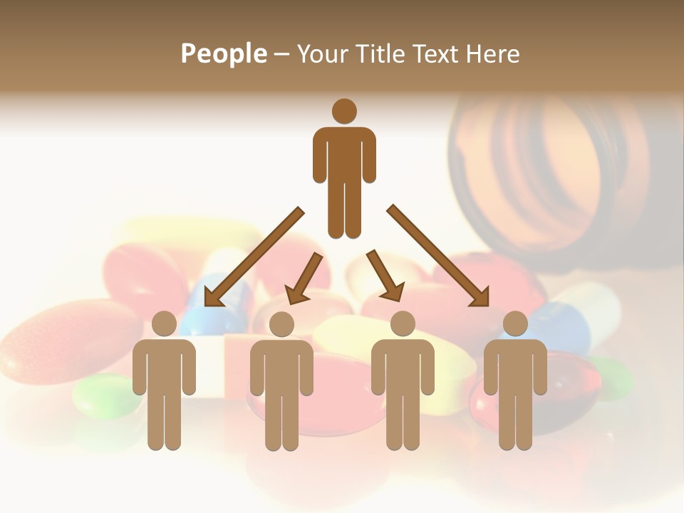 Pills Spilling Out Of Pill Bottle PowerPoint Template