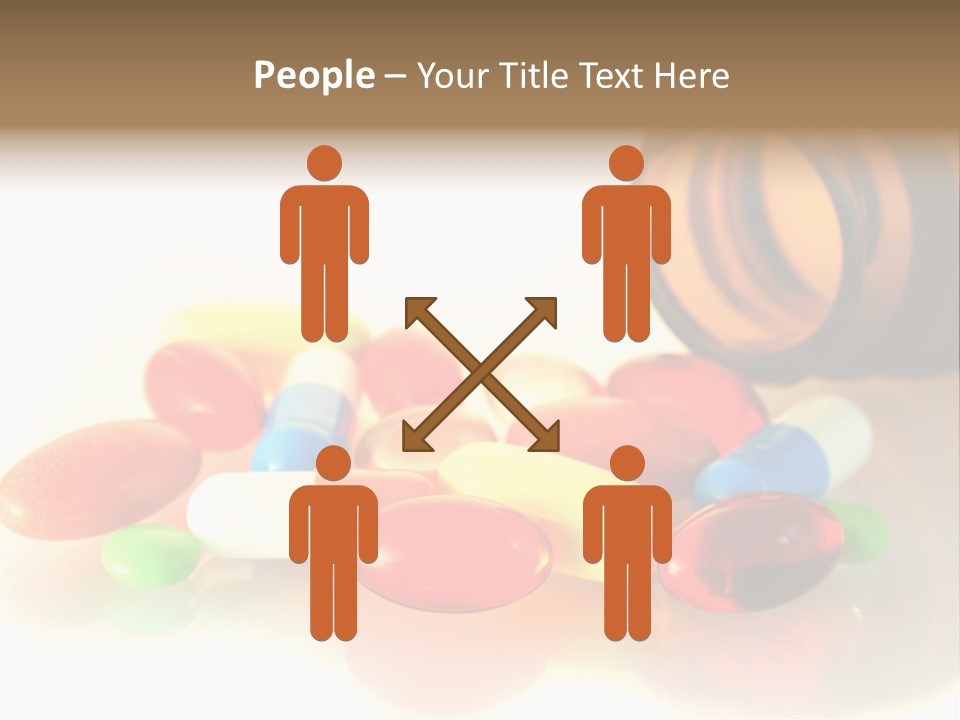 Pills Spilling Out Of Pill Bottle PowerPoint Template