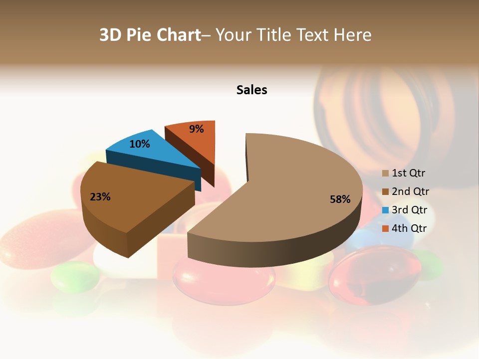 Pills Spilling Out Of Pill Bottle PowerPoint Template