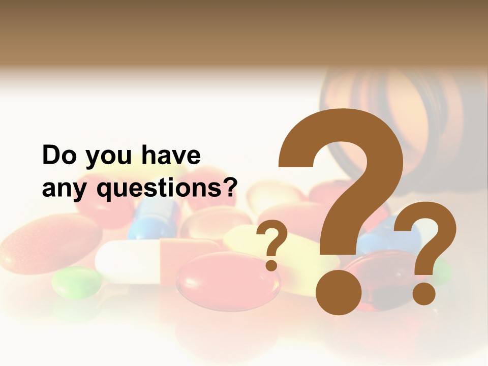 Pills Spilling Out Of Pill Bottle PowerPoint Template