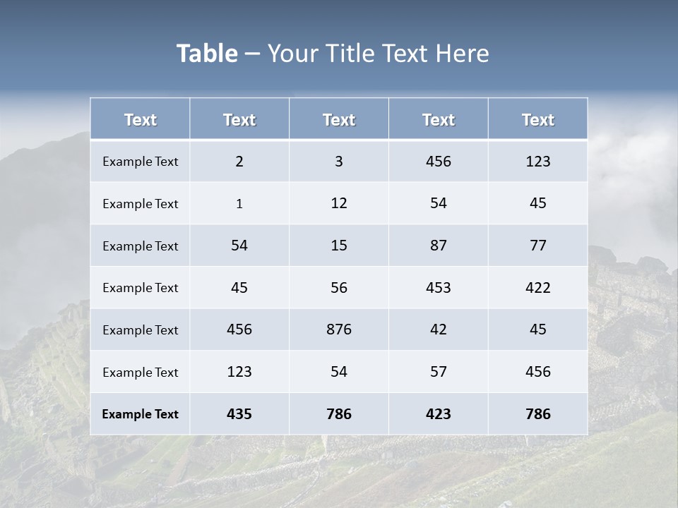 Machu Picchu (Peru) PowerPoint Template