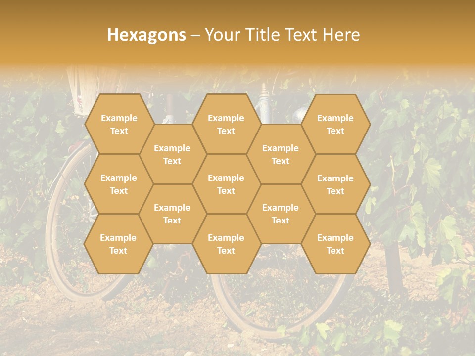 Old Bike In Vineyard In France PowerPoint Template