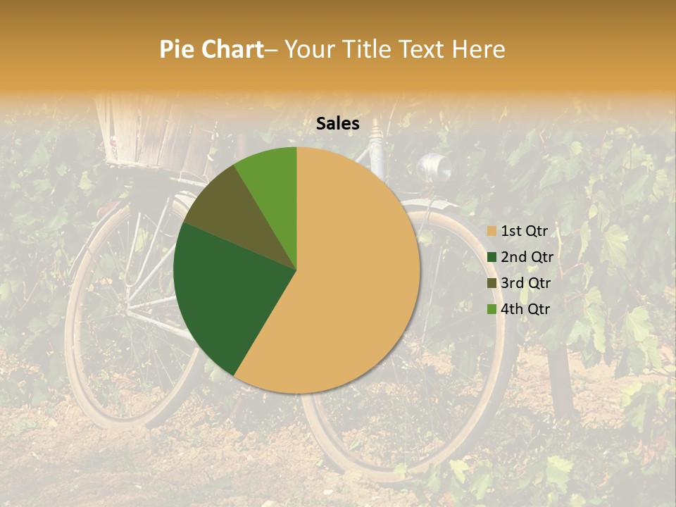 Old Bike In Vineyard In France PowerPoint Template