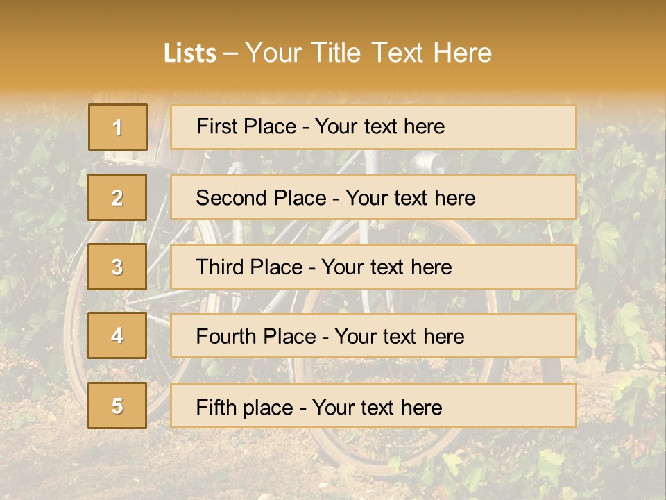 Old Bike In Vineyard In France PowerPoint Template
