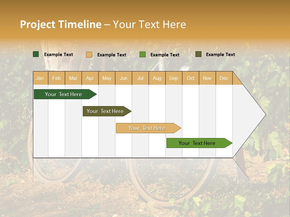 Old Bike In Vineyard In France PowerPoint Template