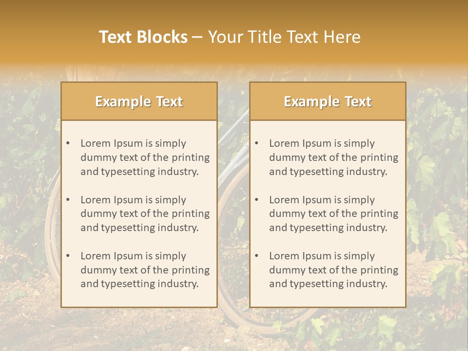 Old Bike In Vineyard In France PowerPoint Template