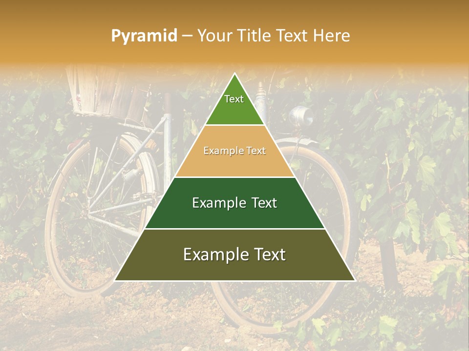Old Bike In Vineyard In France PowerPoint Template
