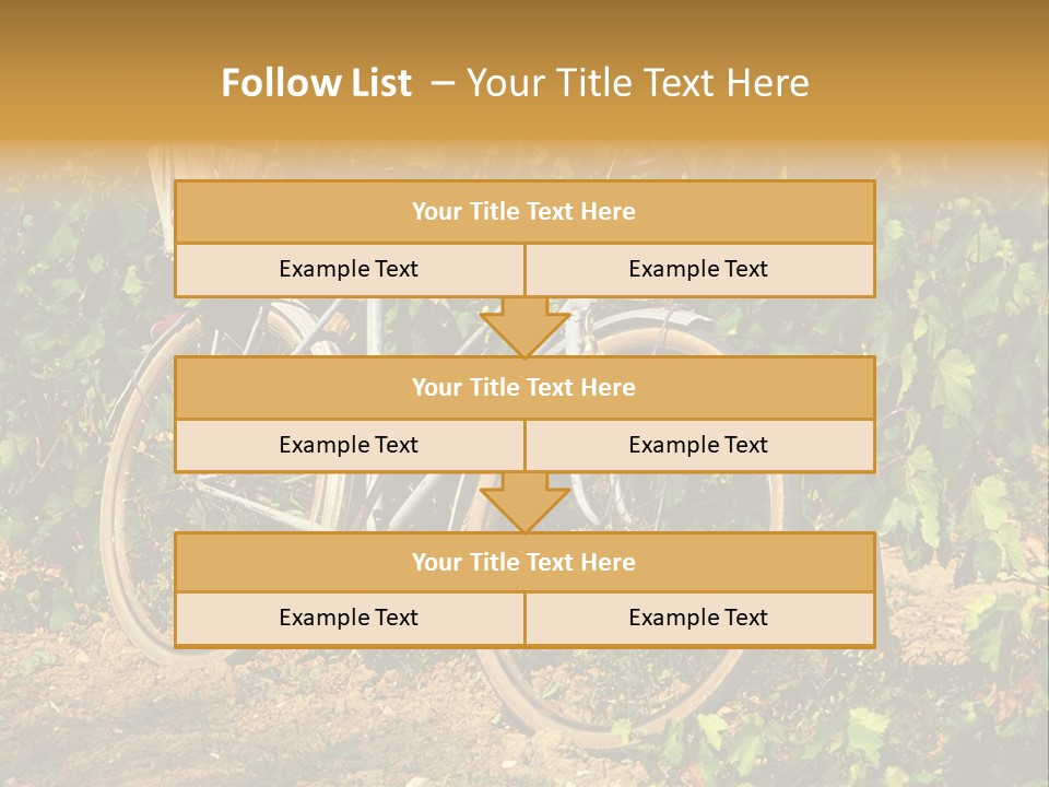 Old Bike In Vineyard In France PowerPoint Template