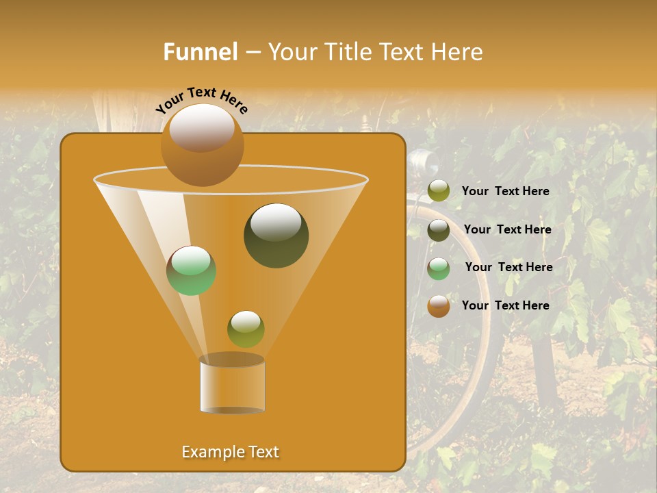 Old Bike In Vineyard In France PowerPoint Template