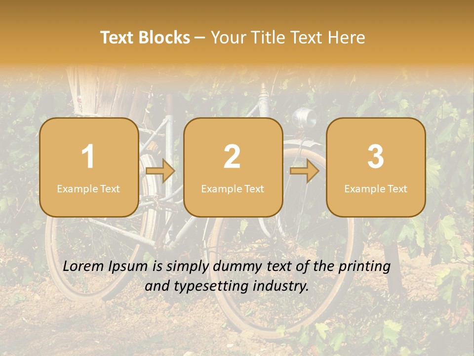 Old Bike In Vineyard In France PowerPoint Template