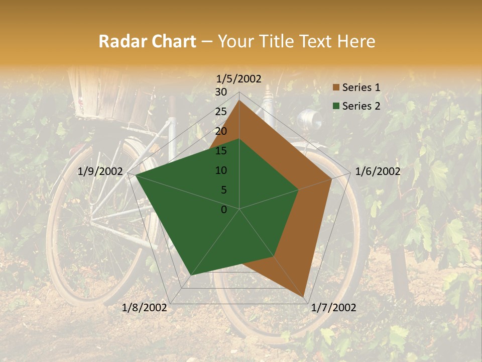 Old Bike In Vineyard In France PowerPoint Template
