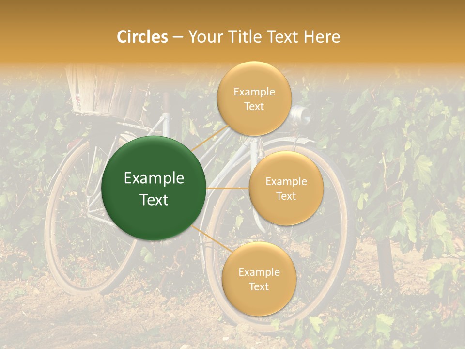Old Bike In Vineyard In France PowerPoint Template