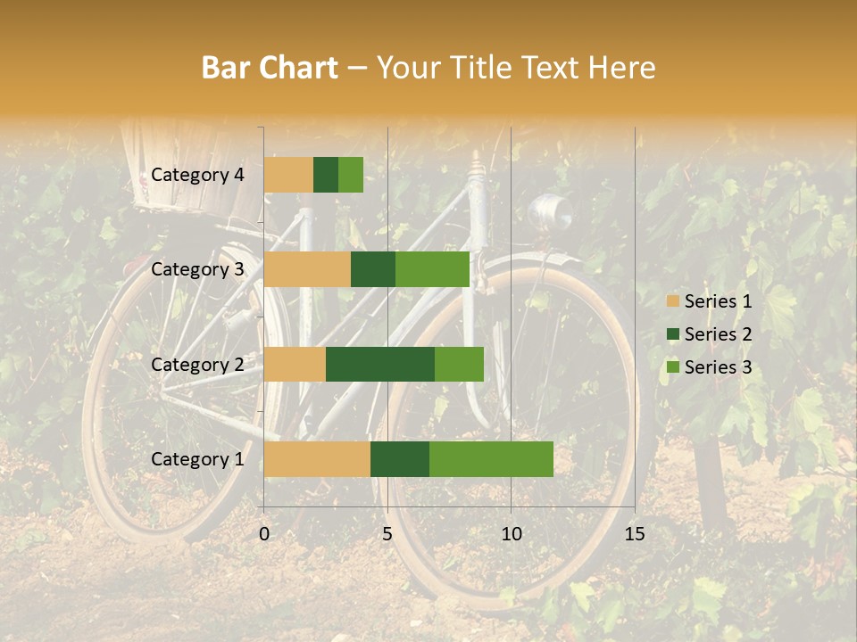 Old Bike In Vineyard In France PowerPoint Template