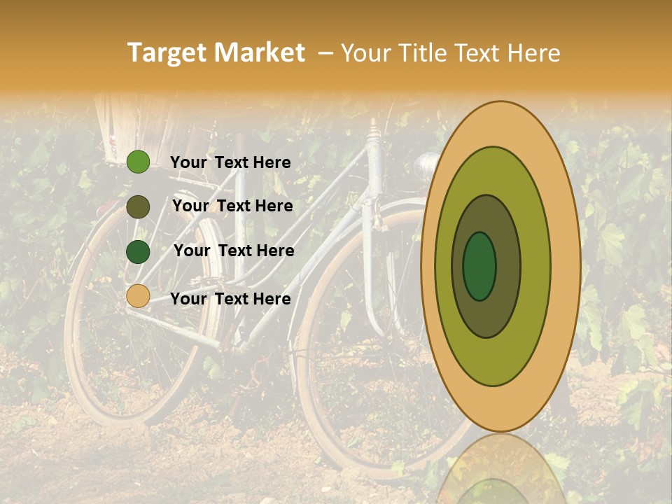 Old Bike In Vineyard In France PowerPoint Template