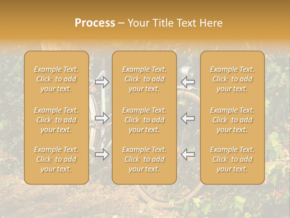 Old Bike In Vineyard In France PowerPoint Template