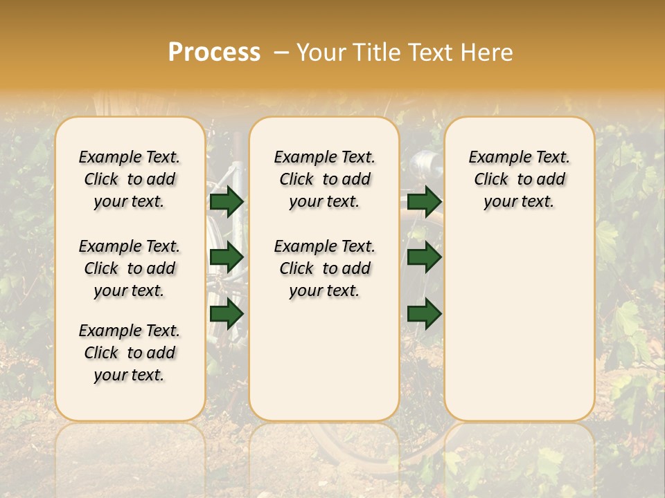 Old Bike In Vineyard In France PowerPoint Template