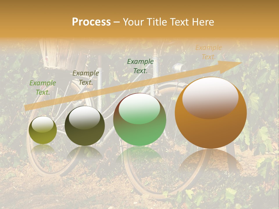 Old Bike In Vineyard In France PowerPoint Template