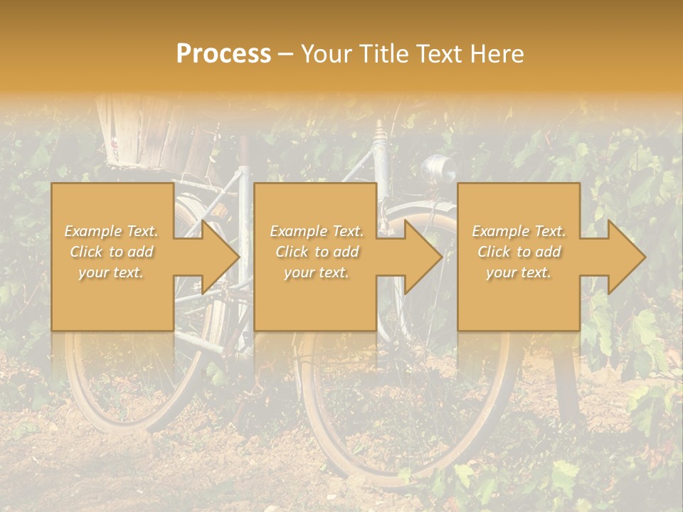 Old Bike In Vineyard In France PowerPoint Template