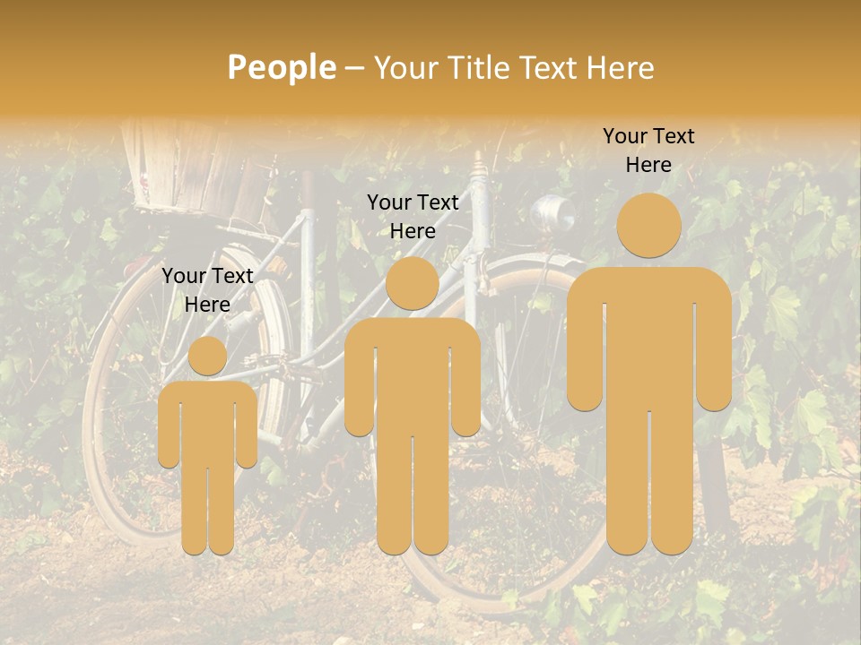 Old Bike In Vineyard In France PowerPoint Template